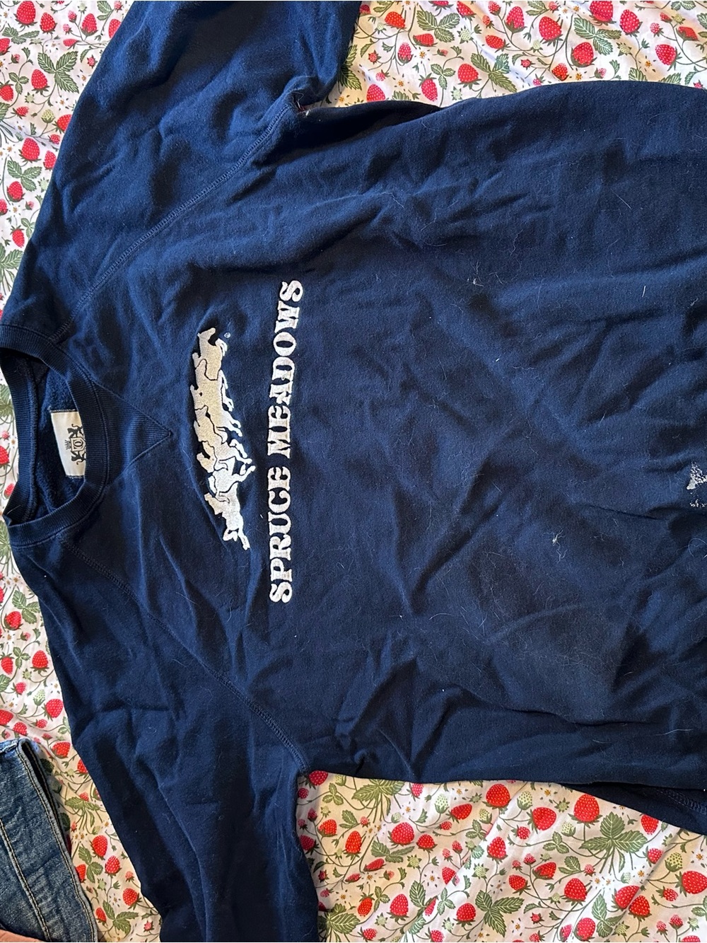 Spruce Meadowlands Navy Crewneck Sweatshirt